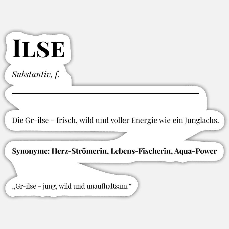 Ilse - Sticker Größe S (10 x 10 cm) - Mattweiß