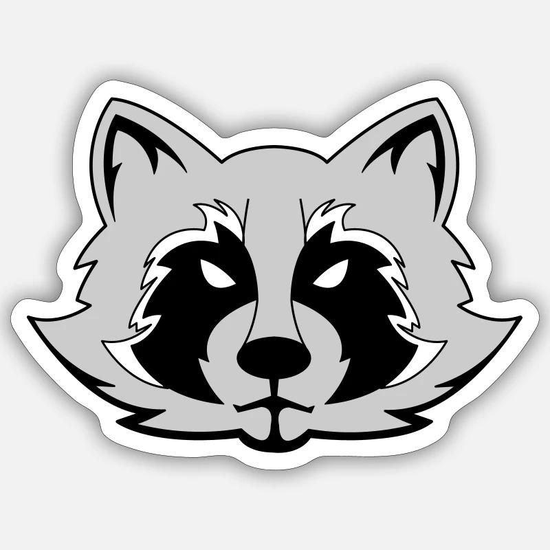 Raccoon - Sticker size S (10 x 10 cm) - white matte