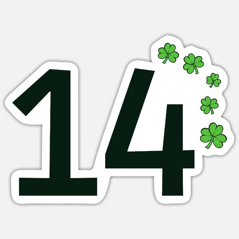 14 - Sticker Größe S (10 x 10 cm) - Mattweiß