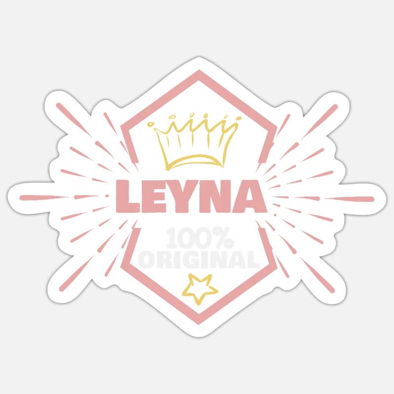 First name Leyna Sticker size S (10 x 10 cm)