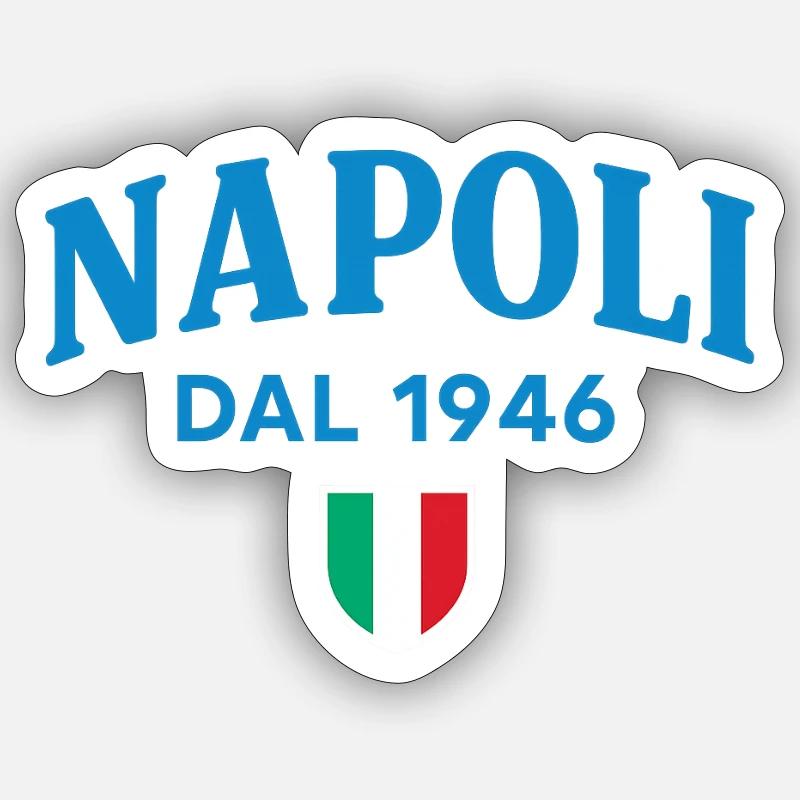 Napoli Dal 1946 - Sticker taille S (10 x 10 cm) - blanc mat