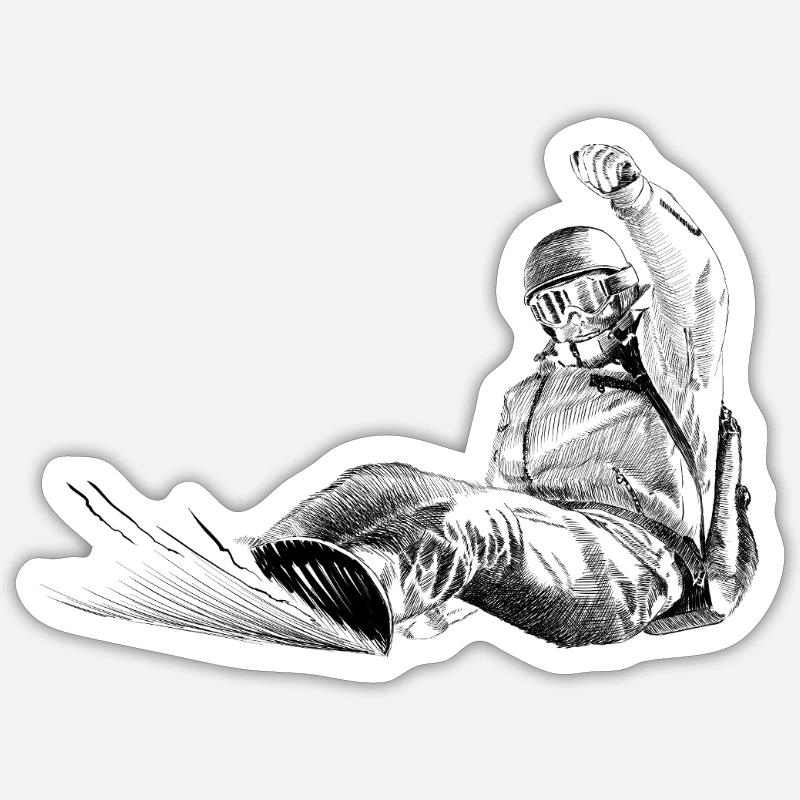 Freeriders - Sticker taille S (10 x 10 cm) - blanc mat