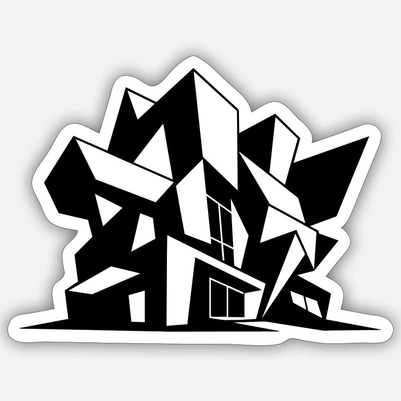 Brutalism Architecture Sticker size S (10 x 10 cm)