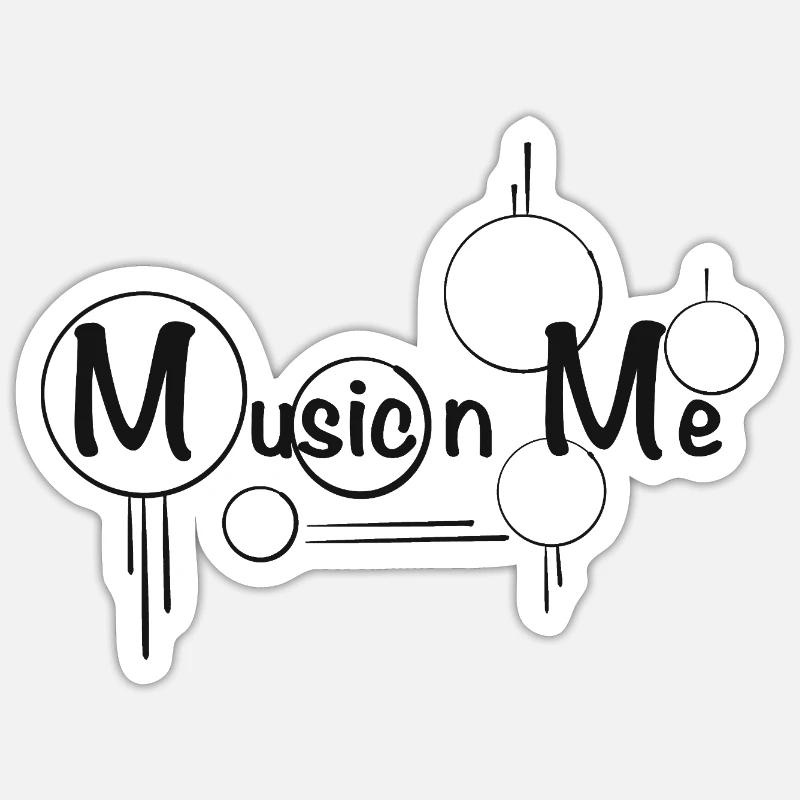 Conception musicale - Sticker taille S (10 x 10 cm) - blanc mat