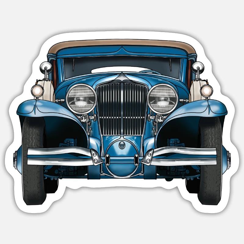Oldtimer  - Sticker Größe S (10 x 10 cm) - Mattweiß