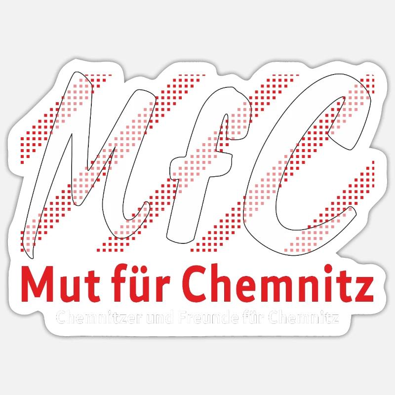 Chemnitz Courage for Chemnitz - Sticker size S (10 x 10 cm) - white matte