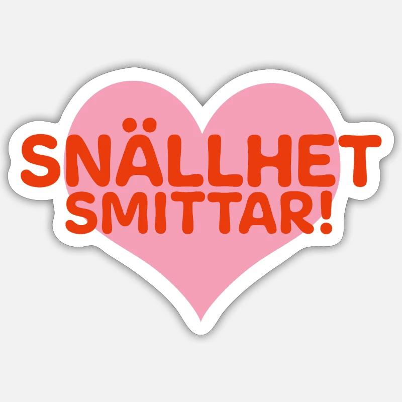 Freundlichkeit ist ansteckend - Sticker Größe S (10 x 10 cm) - Mattweiß