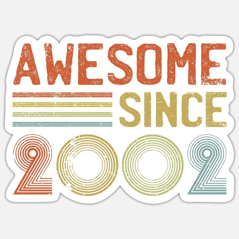 Conception rétro de célébration annuelle - Sticker taille S (10 x 10 cm) - blanc mat