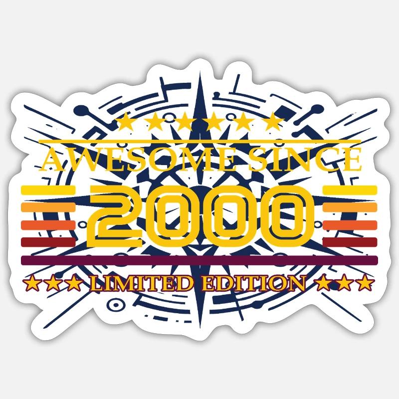 Awesome since 2000 Limited Edition - Sticker size S (10 x 10 cm) - white matte
