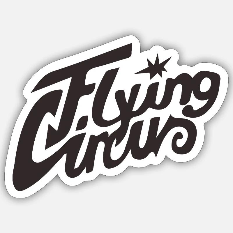 "Flying Circus" Vintage Script Sticker size S (10 x 10 cm)