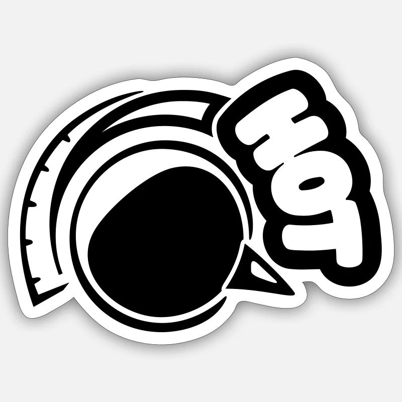 Hot Sticker size S (10 x 10 cm)
