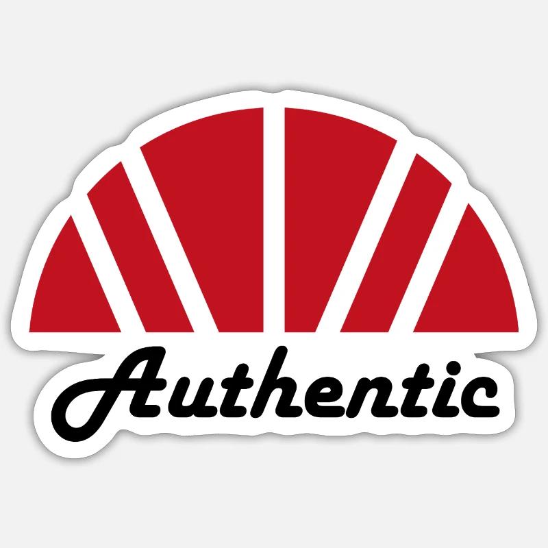 Authentische abstrakte Red Ray Dawn Sticker Größe S (10 x 10 cm)