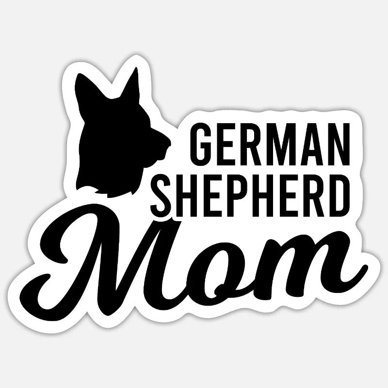 German Shepherd Mama - Sticker size S (10 x 10 cm) - white matte