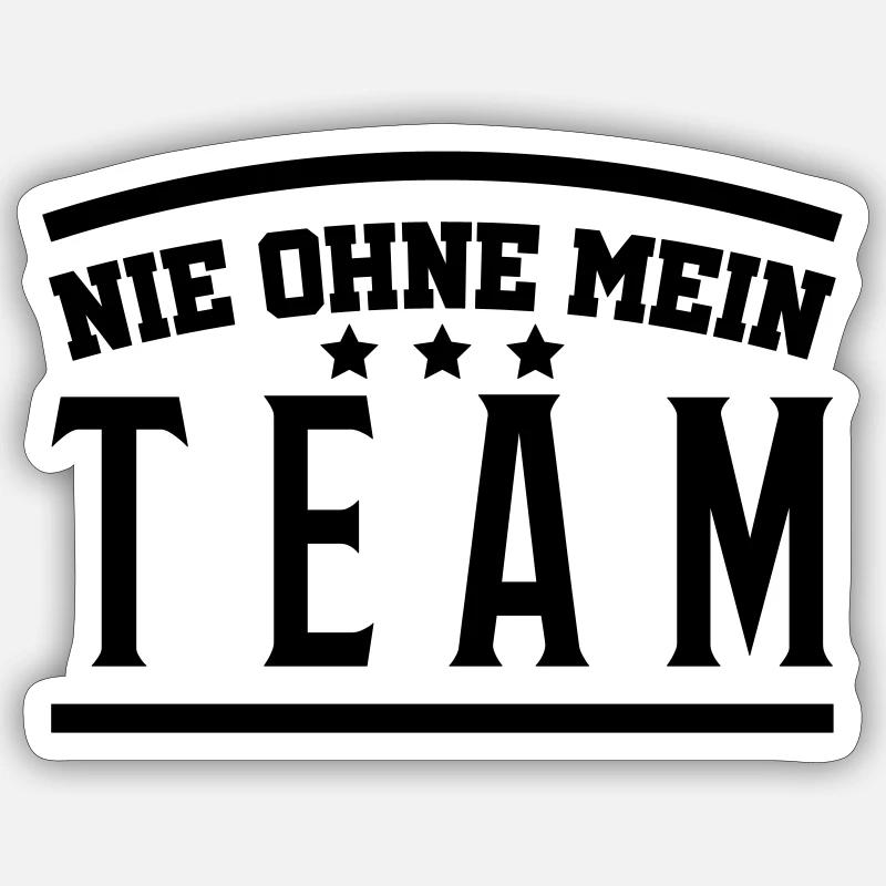 mein_team - Sticker taille S (10 x 10 cm) - blanc mat