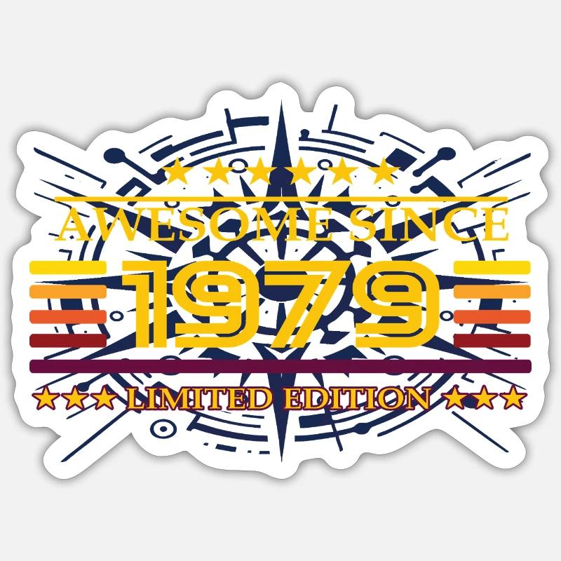 Awesome since 1979 Limited Edition - Sticker size S (10 x 10 cm) - white matte