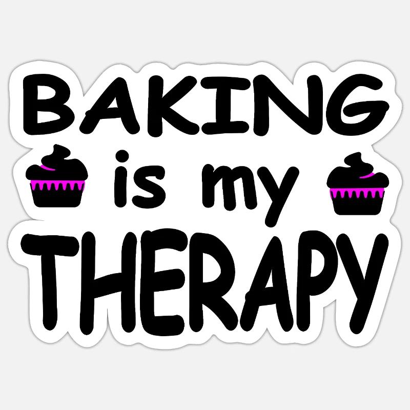 Bake - Sticker size S (10 x 10 cm) - white matte