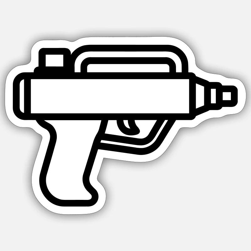 pistolet à eau Sticker taille S (10 x 10 cm)