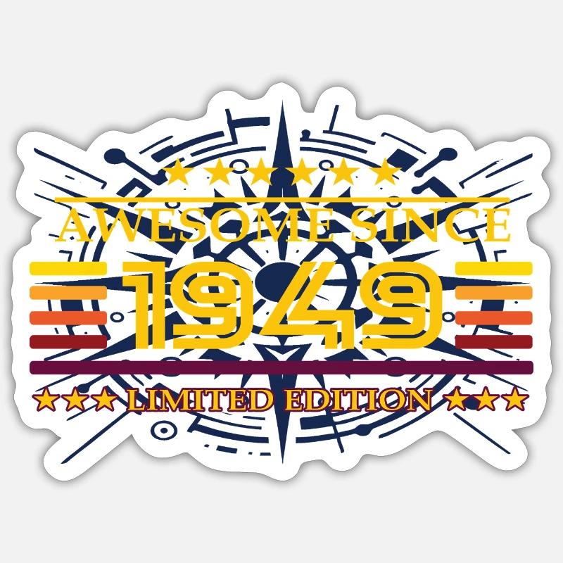 Génial depuis 1949 Édition limitée - Sticker taille S (10 x 10 cm) - blanc mat