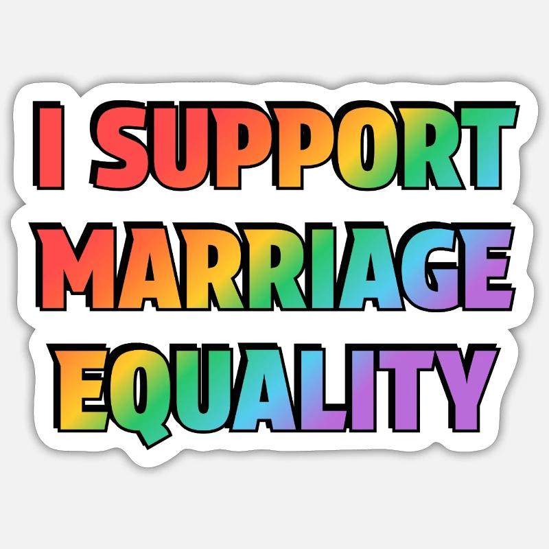 I Support Marriage Equality - Sticker size S (10 x 10 cm) - white matte
