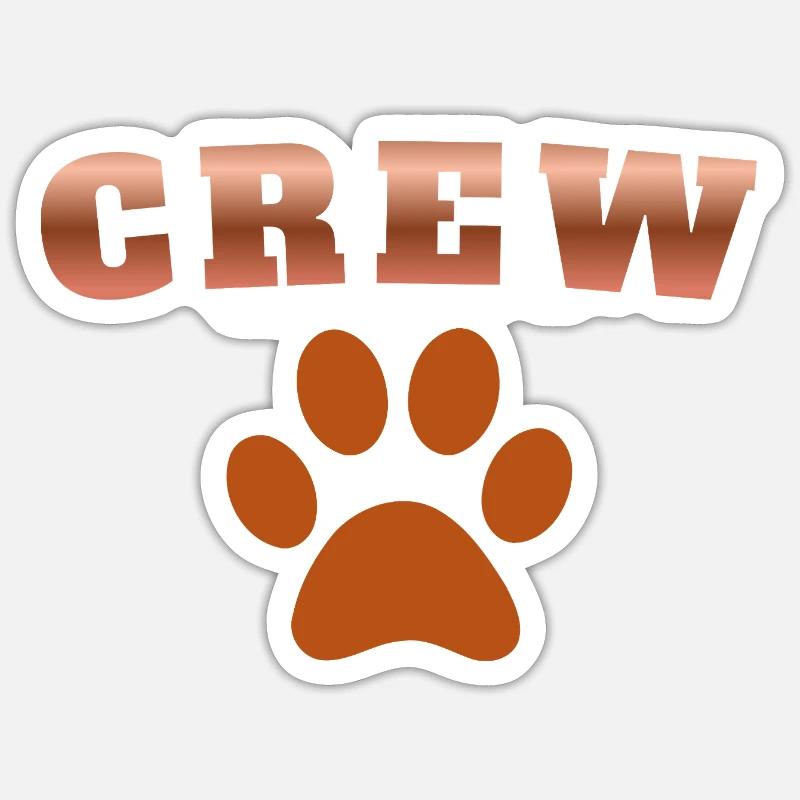 Chien d’équipage - Sticker taille S (10 x 10 cm) - blanc mat