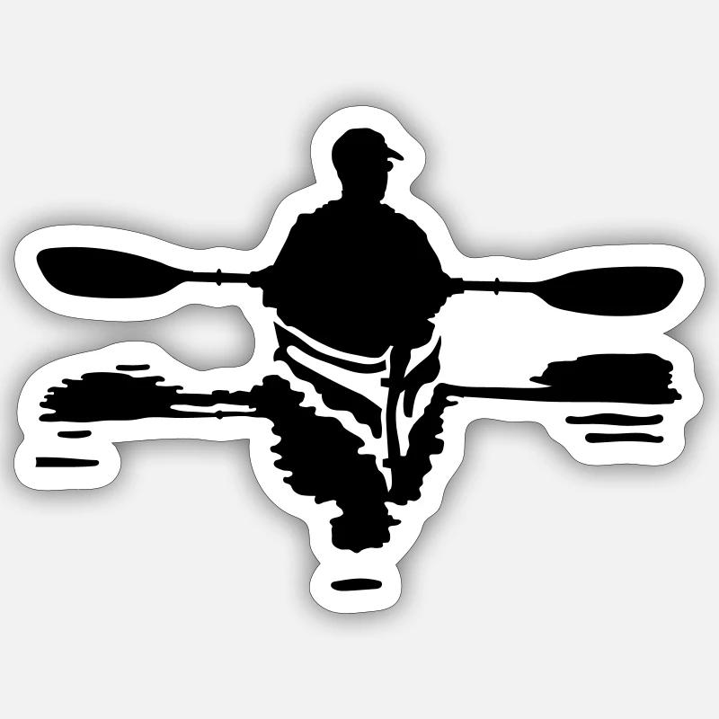 Kayak - Sticker size S (10 x 10 cm) - white matte