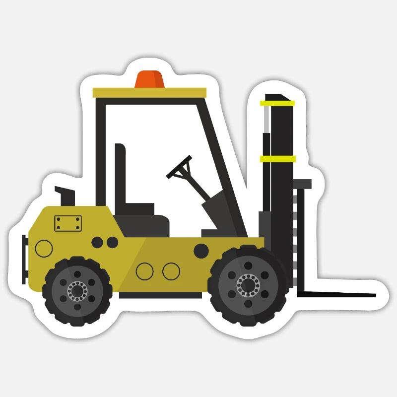 Gabelstapler Sticker Größe S (10 x 10 cm)