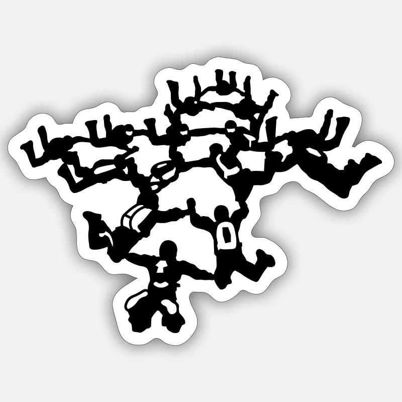 Parachuting Sticker size S (10 x 10 cm)