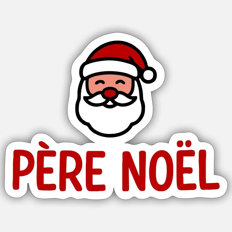 Weihnachtsmann-Humor - Sticker Größe S (10 x 10 cm) - Mattweiß