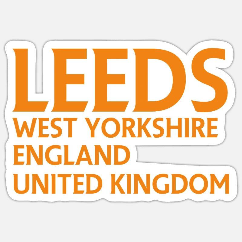 Leeds – Angleterre Conception des paroles Sticker taille S (10 x 10 cm)