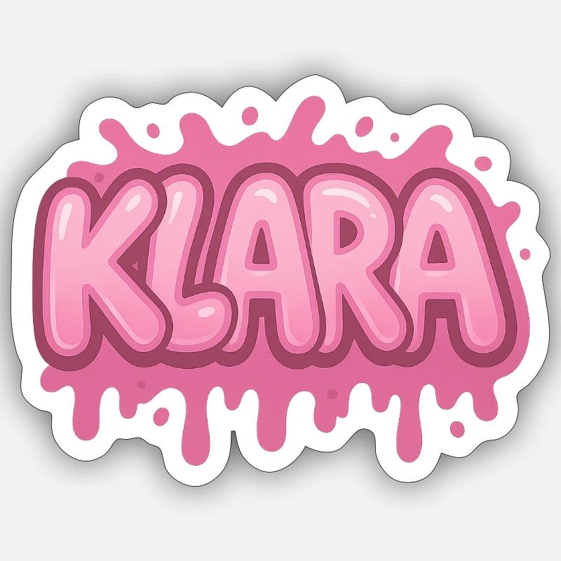 Graffiti KLARA Name, ideal printable gift Sticker size S (10 x 10 cm)