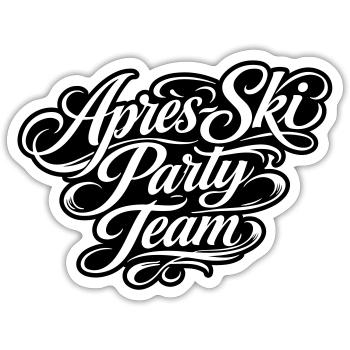 Apres Ski Party Team - Sticker Größe S (10 x 10 cm) - Mattweiß - Vorne