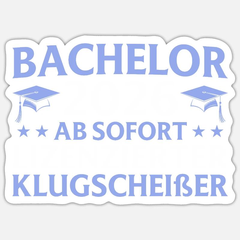 Studium geschafft 2026 Bachelor Abschluss Geschenk - Sticker Größe S (10 x 10 cm) - Mattweiß