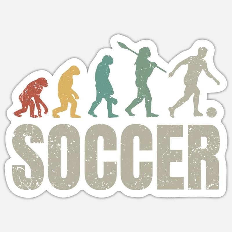 Football Evolution | Soccer Evolution Sticker size S (10 x 10 cm)