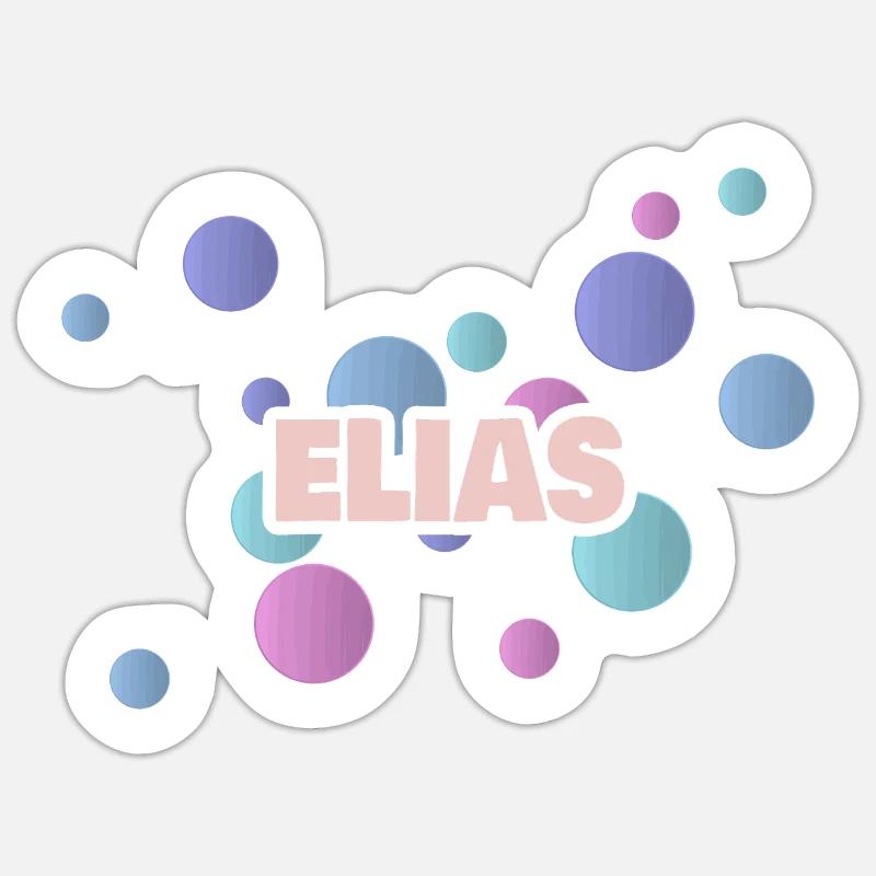 Pastel Circles Elijah - Sticker size S (10 x 10 cm) - white matte