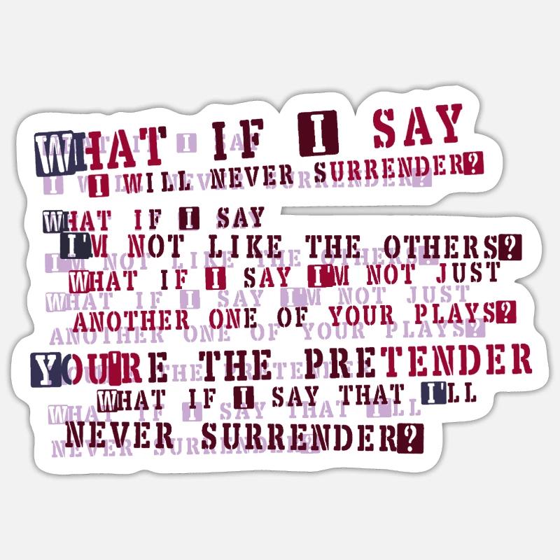 Relentless Resolve Typography Sticker size S (10 x 10 cm)