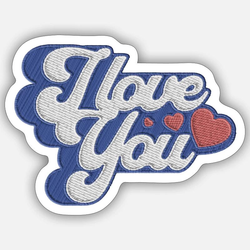 Ich liebe dich – Botschaft der Liebe Sticker Größe S (10 x 10 cm)