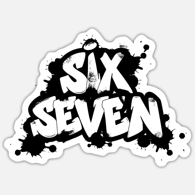 Six Seven Graffiti Sticker taille S (10 x 10 cm)