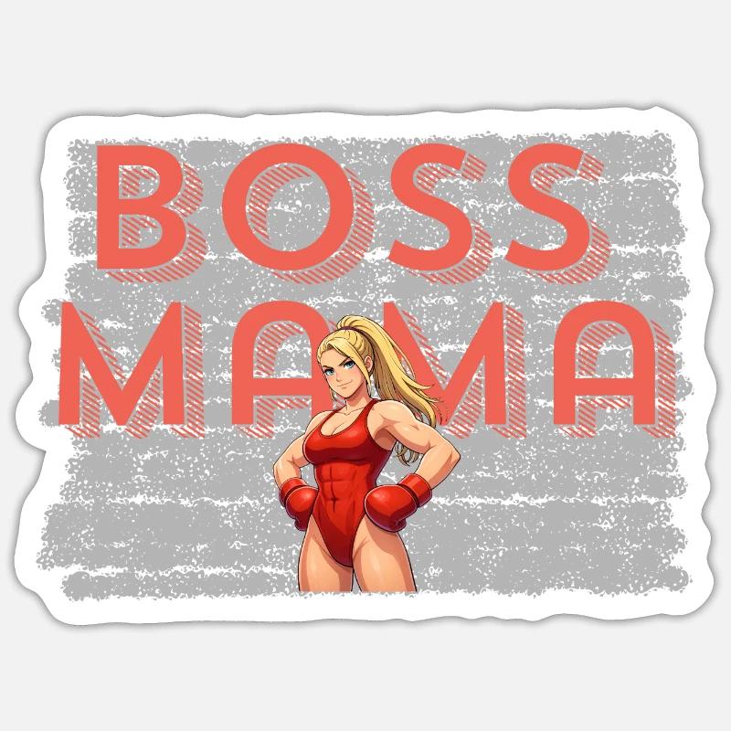 Figurine de puissance de la mère - Sticker taille S (10 x 10 cm) - blanc mat
