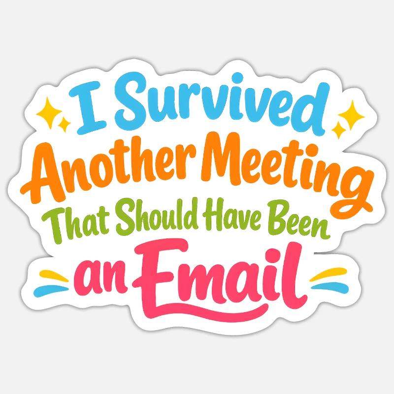 Drôle d’humour au bureau Conception des e-mails Sticker taille S (10 x 10 cm)