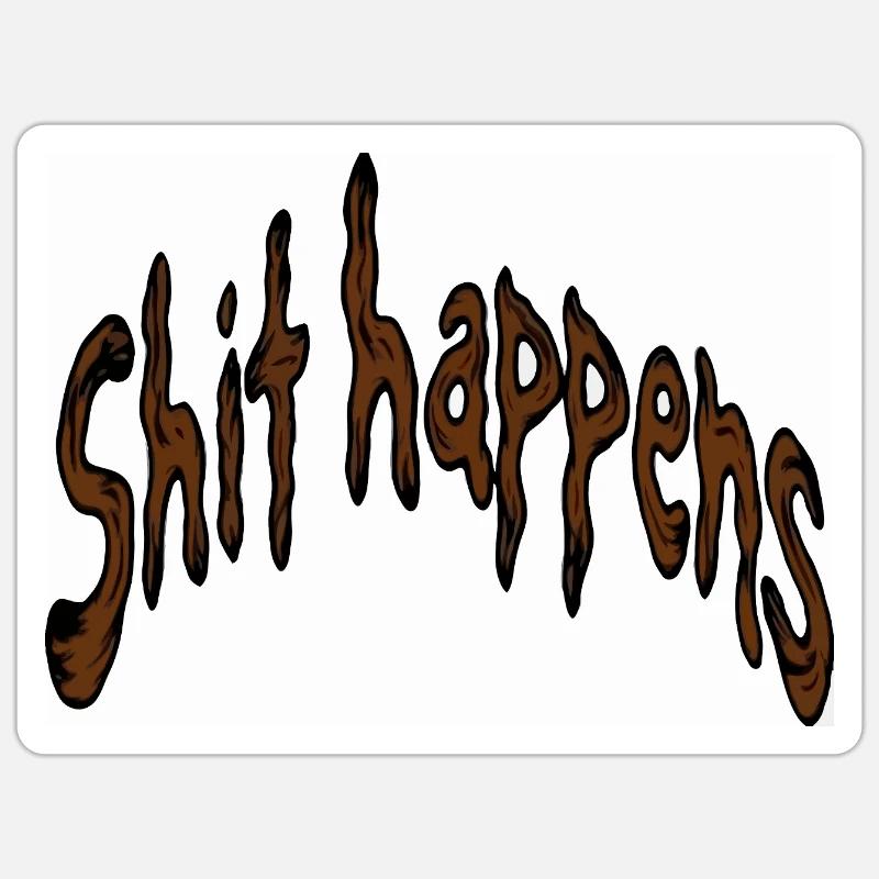 Typographie de la merde arrive Sticker taille S (10 x 10 cm)