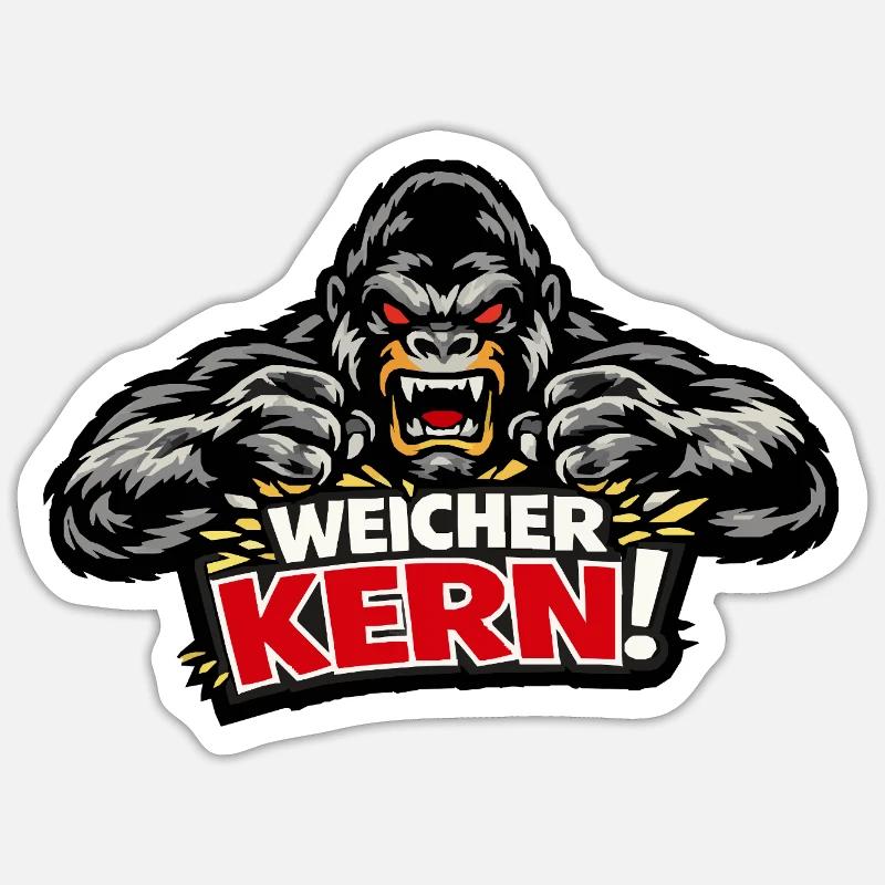 Soft Core - Evil Gorilla Spell Sticker size S (10 x 10 cm)