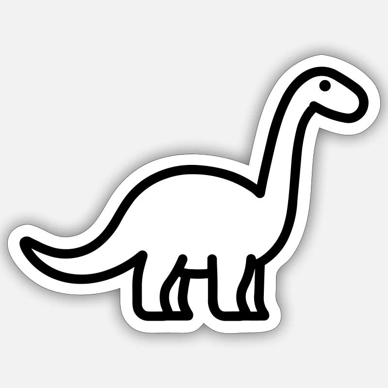 Brontosaurus - Sticker size S (10 x 10 cm) - white matte