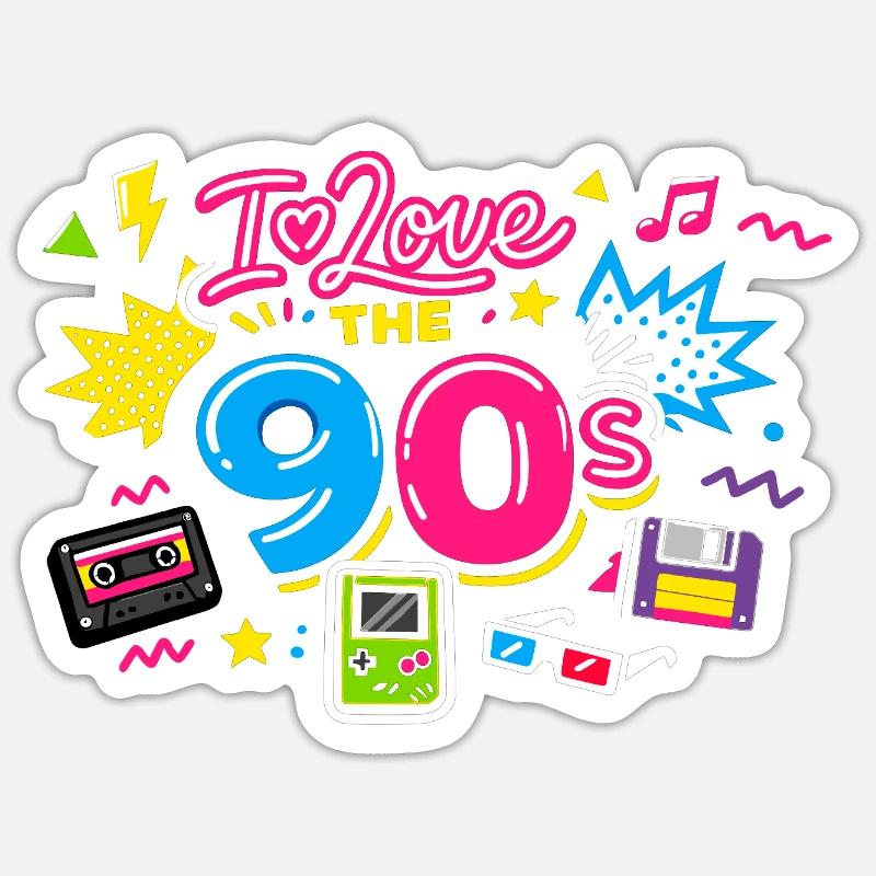 nineties Sticker size S (10 x 10 cm)