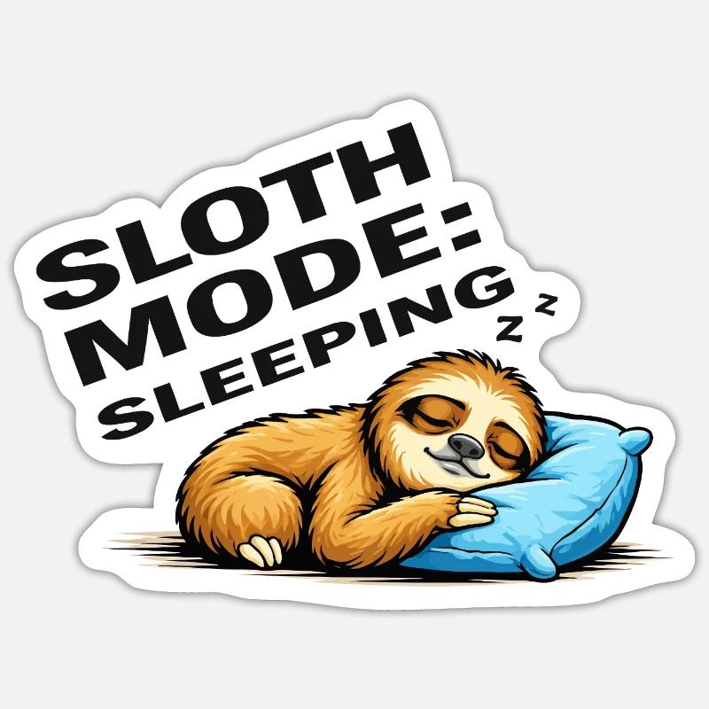 Sloth Mode Sleeping Sticker size S (10 x 10 cm)