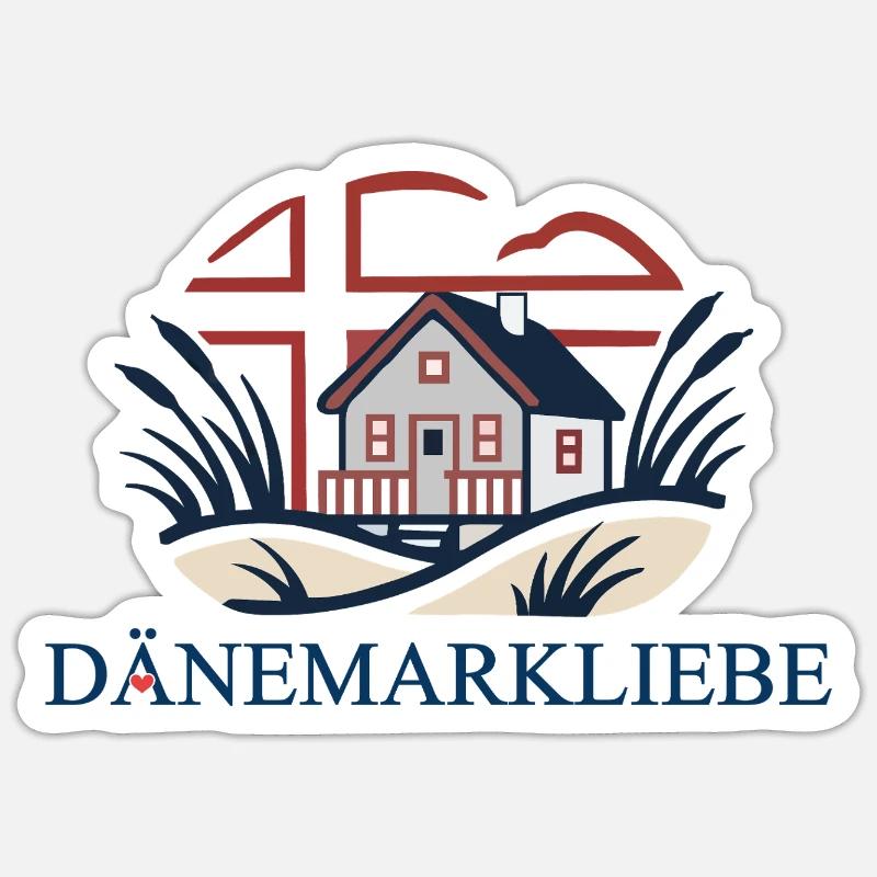 Dänemarkliebe - Ein Statement mit Aussagekraft Sticker Größe S (10 x 10 cm)