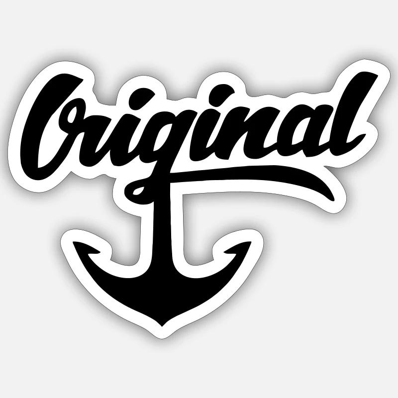 Anker - Sticker Größe S (10 x 10 cm) - Mattweiß