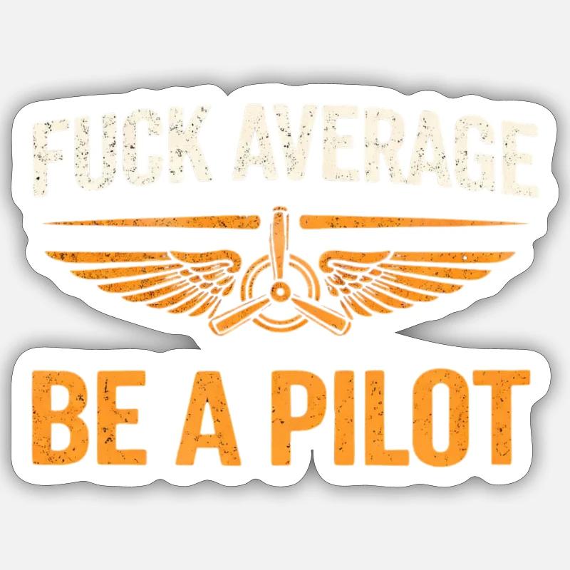Stolzer Pilot – Fliegen mit Leidenschaft - Sticker Größe S (10 x 10 cm) - Mattweiß