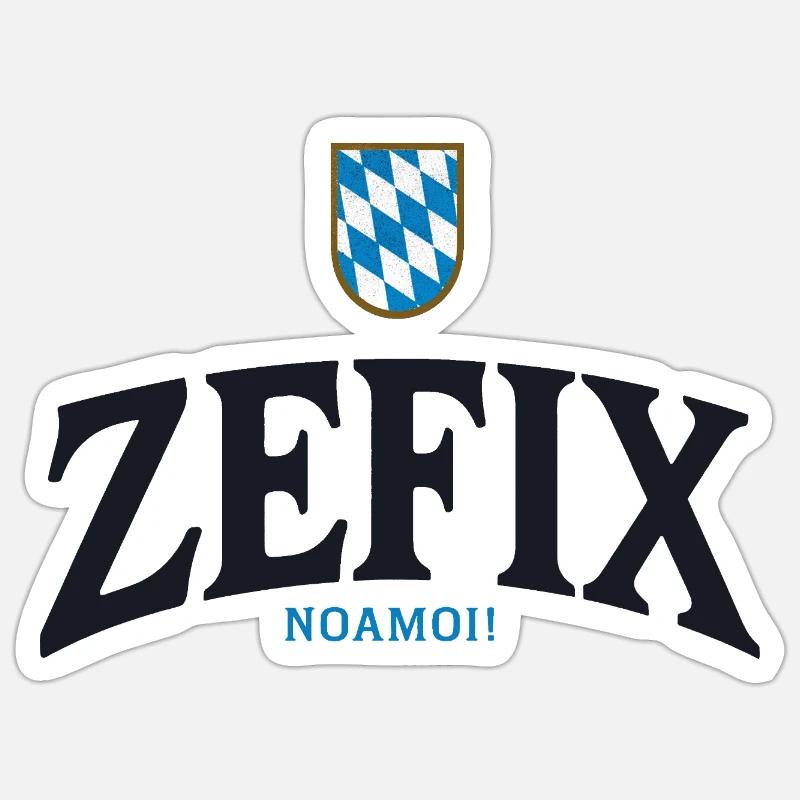 ZEFIX Bavarian Crest - Sticker Größe S (10 x 10 cm) - Mattweiß