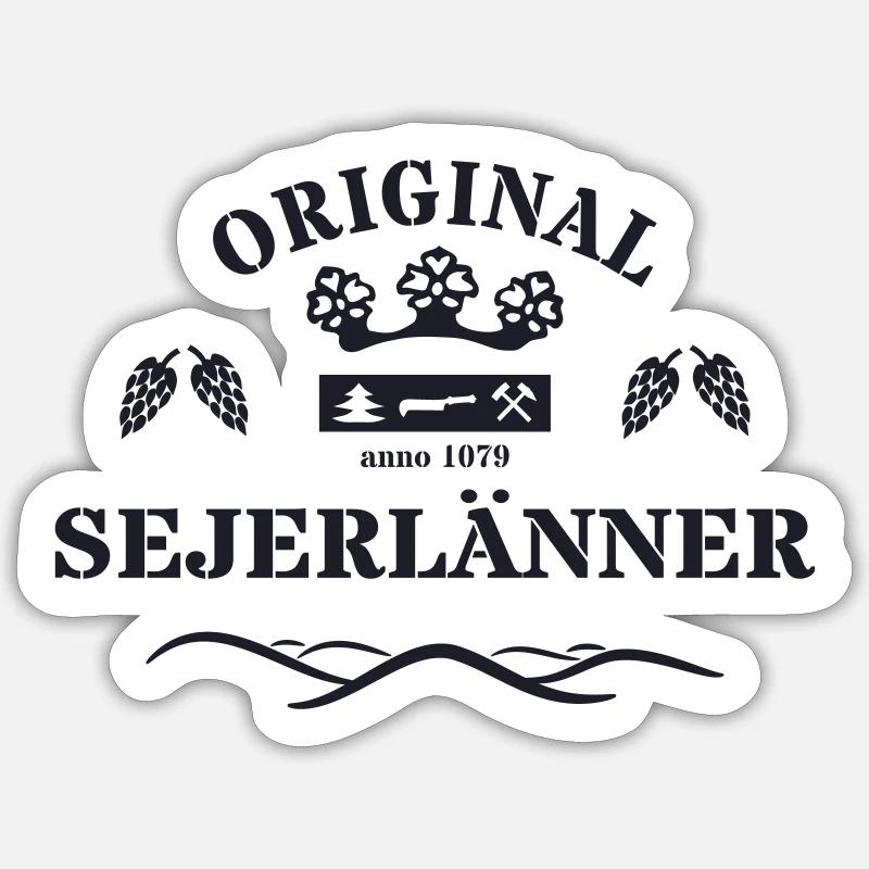 Original Sejerlänner Siegerländer Siegen Krönchen - Sticker Größe S (10 x 10 cm) - Mattweiß