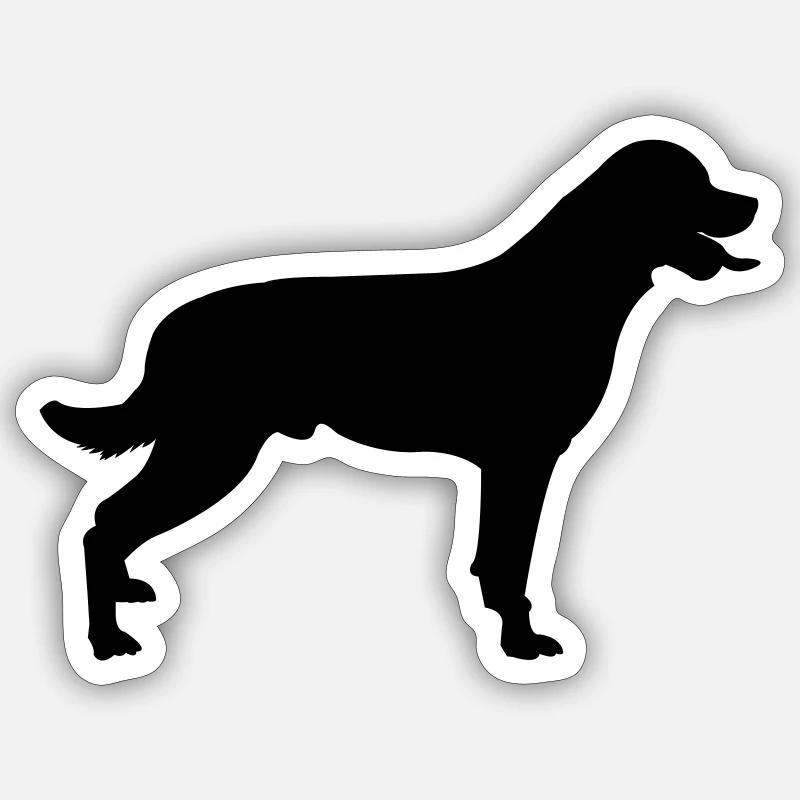 Hund - Sticker Größe S (10 x 10 cm) - Mattweiß
